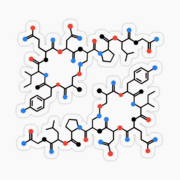 Polyamorous Oxytocin Molecule Transparent Sticker