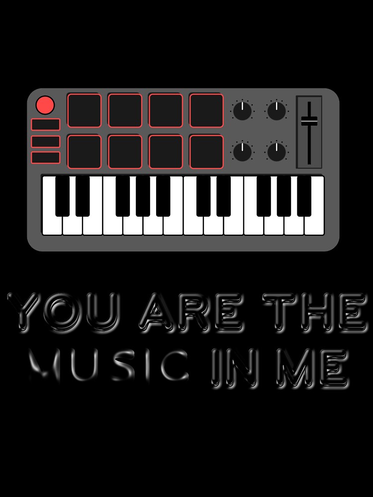 Thumbnail 7 of 7, Oversized T-Shirt, You Are The Music In Me Midi Keyboard designed and sold by JTatum95.