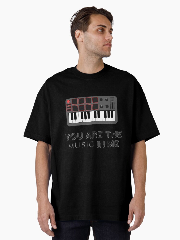 Thumbnail 2 of 7, Oversized T-Shirt, You Are The Music In Me Midi Keyboard designed and sold by JTatum95.