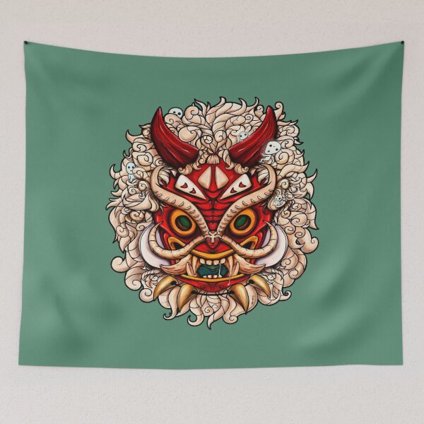 Item preview, Oni mask designed and sold by Verónica Alcalde Laserna.