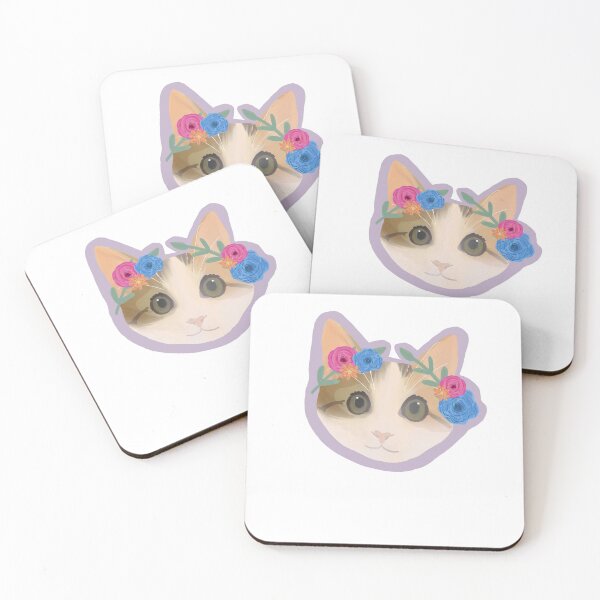 Item preview, Flower Crown Cat designed and sold by emmagracerogers.