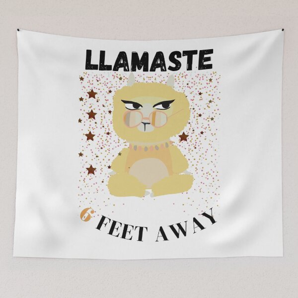 Item preview, Llamaste 6 feet away Funny Yoga Llama alpaka Yoga Pose Gift For women designed and sold by arteesy.