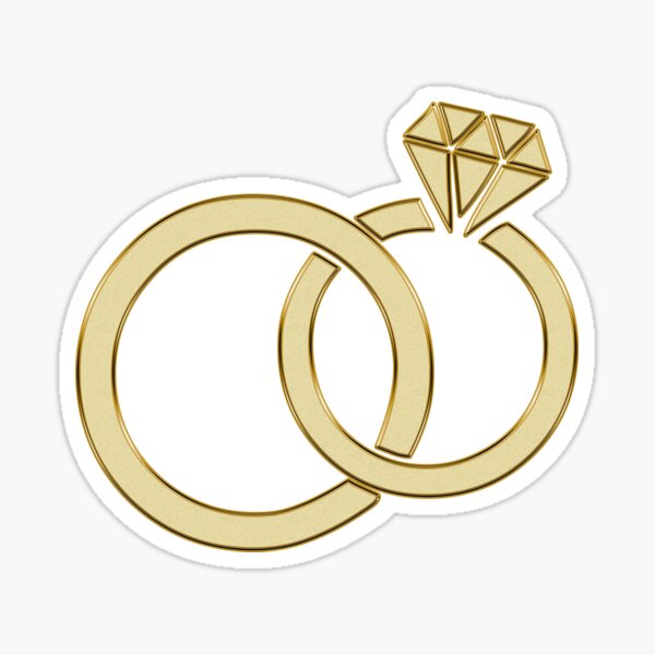 engagement rings Sticker for Sale by fras77