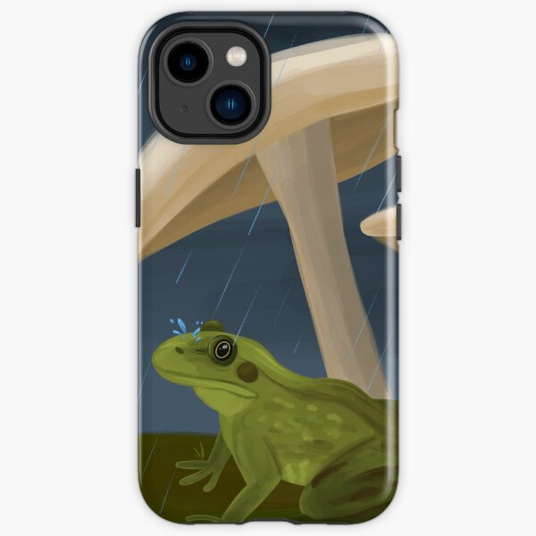 Frog Under Mushrooms iPhone Tough Case