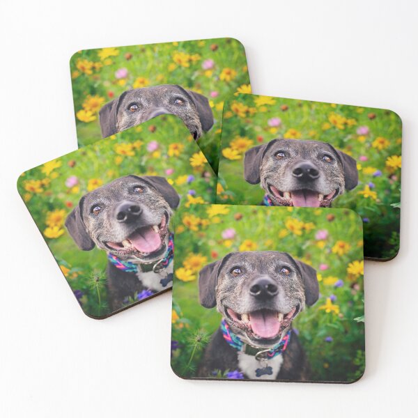 Item preview, Smiley Brindle Dog Savannah designed and sold by PurpleBluesPets.