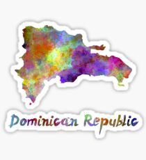 Dominican Republic in watercolor Sticker