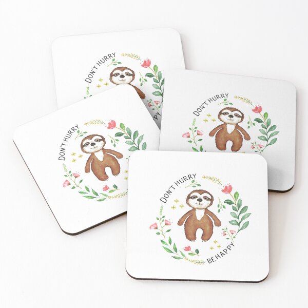 Item preview, Dont hurry be happy, sloth designed and sold by latiendadearyam.