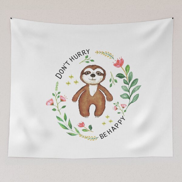 Item preview, Dont hurry be happy, sloth designed and sold by latiendadearyam.