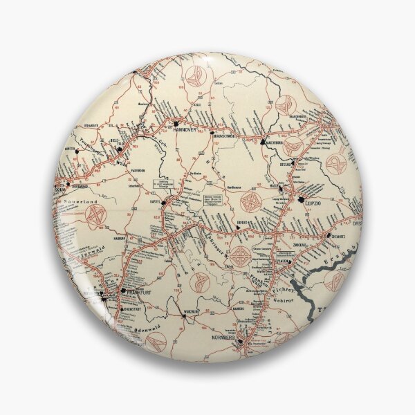 Item preview, ADAC Autobahn-Karte. 1950 Vintage Map of Autobahn in Germany. designed and sold by Gin  Neko.