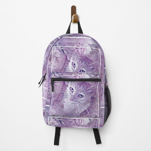 Item preview, Floral Kitten in lilac. designed and sold by chepea2.