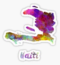 Haiti in watercolor Sticker