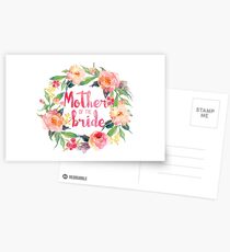 Mutter der Braut Aquarell Rosen Postkarten