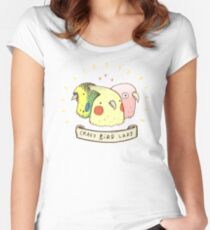 Verrückte Vogel-Dame Tailliertes Rundhals-Shirt