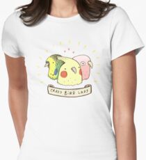 Crazy Bird Lady Women's Fitted T-Shirt