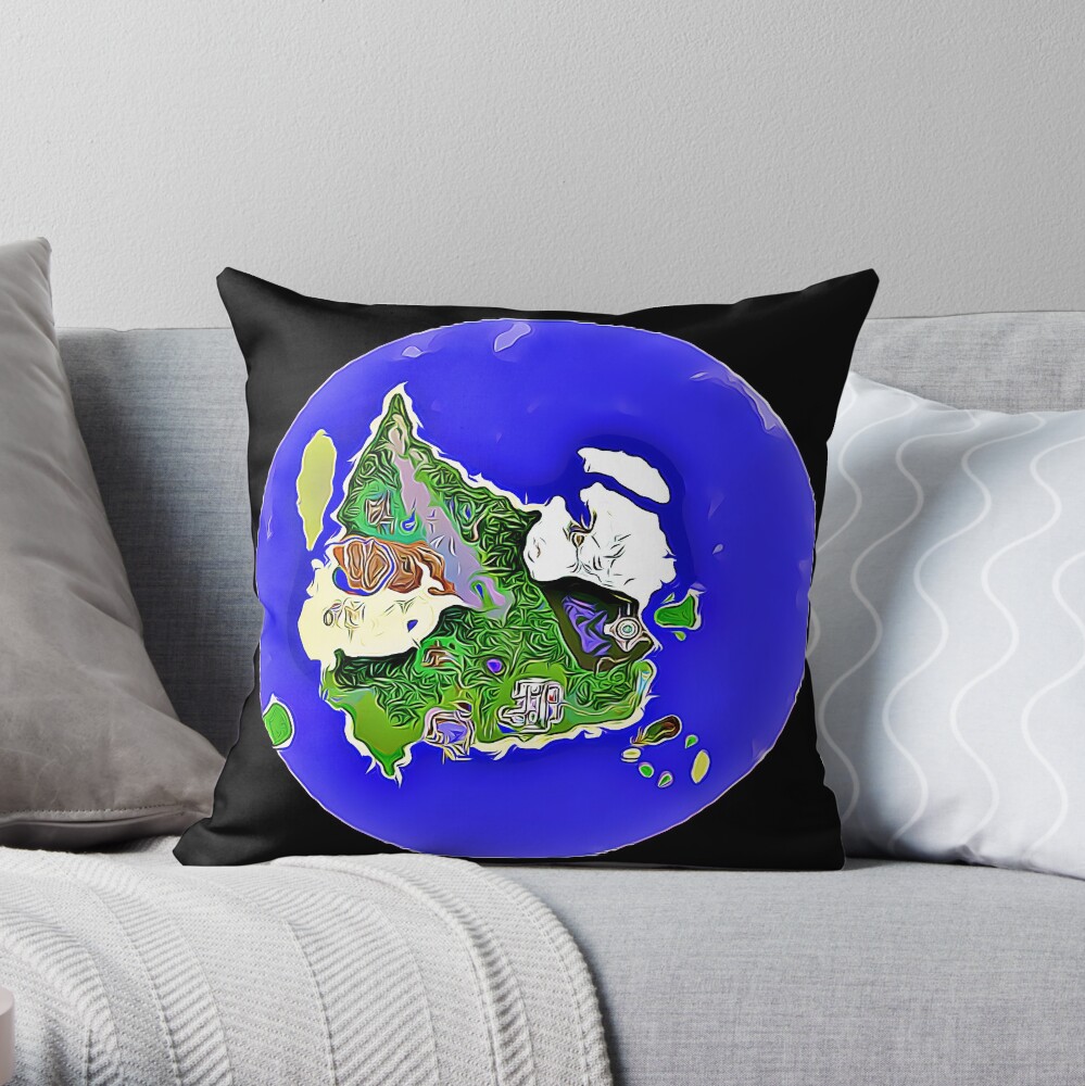 Alpinia Map Throw Pillow