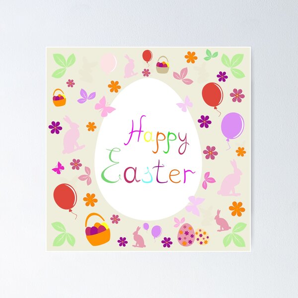 Item preview, bright Easter greeting card,vector illustration designed and sold by elisabetaaa.