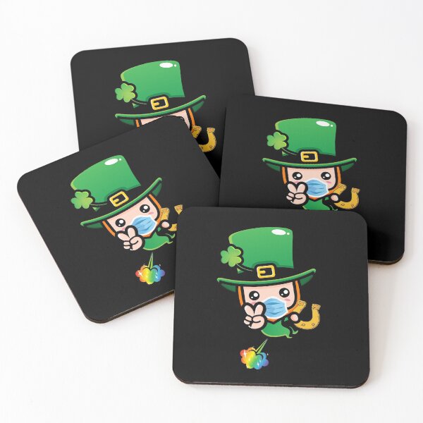 Item preview, Leprechaun in Face Mask with a Lucky Gold Irish designed and sold by PinkyTree.