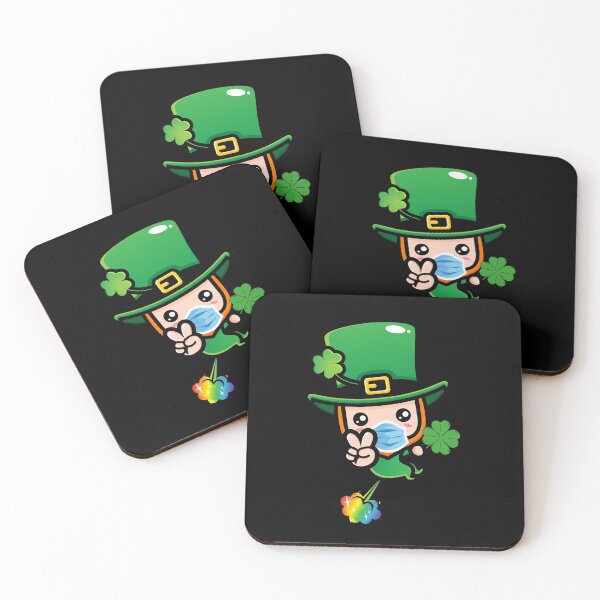 Item preview, Leprechaun in Face Mask with a Lucky Gold Irish designed and sold by PinkyTree.