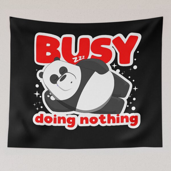 Item preview, busy doing nothing panda cute  designed and sold by enigmatyc.