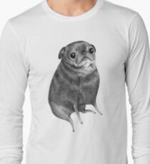 Sweet Black Pug Long Sleeve T-Shirt