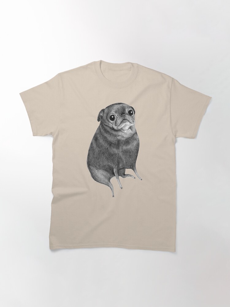 Alternate view of Sweet Black Pug Classic T-Shirt