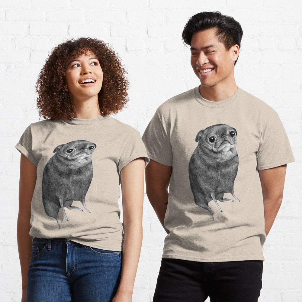 Sweet Black Pug Classic T-Shirt