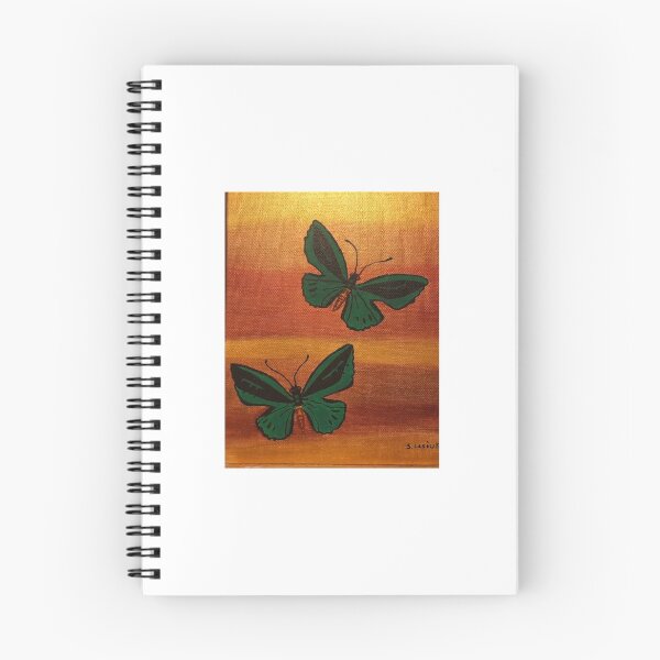 Item preview, Green birdwing butterflies on a metallic background  designed and sold by Suzgallery58.