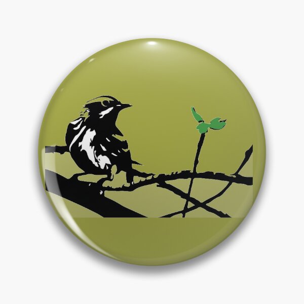 Item preview, Energetic Black-and-white Warbler designed and sold by Rosa Elena Albornoz Mendez.