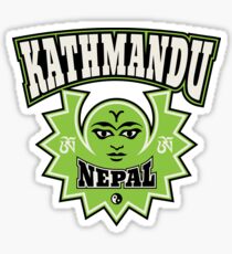Kathmandu Nepal Sun and Moon Symbols Sticker