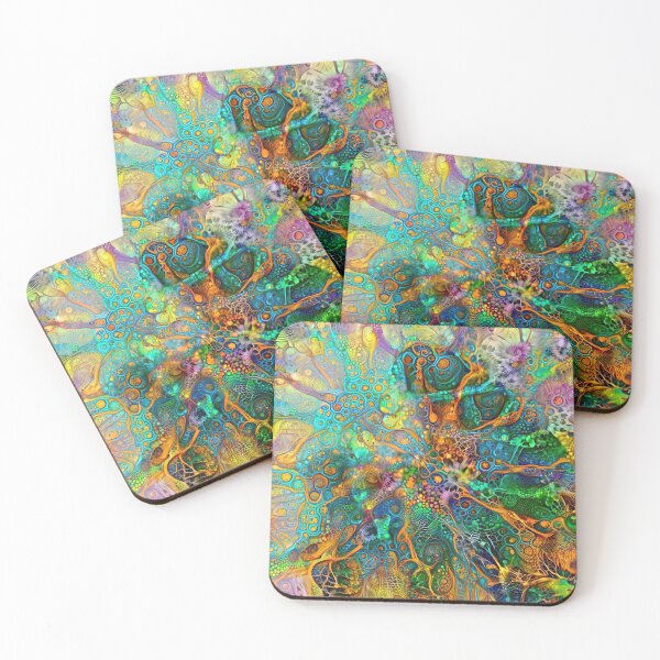 Item preview, Deepdream floral fractalize space abstraction designed and sold by blackhalt.