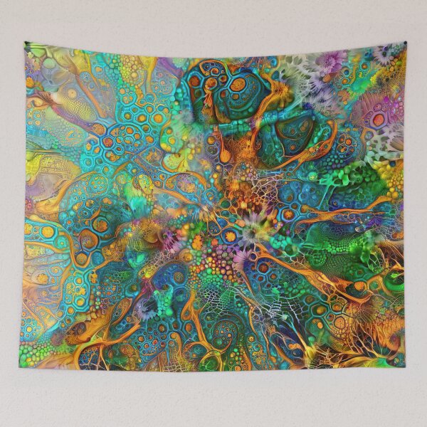 Item preview, Deepdream floral fractalize space abstraction designed and sold by blackhalt.