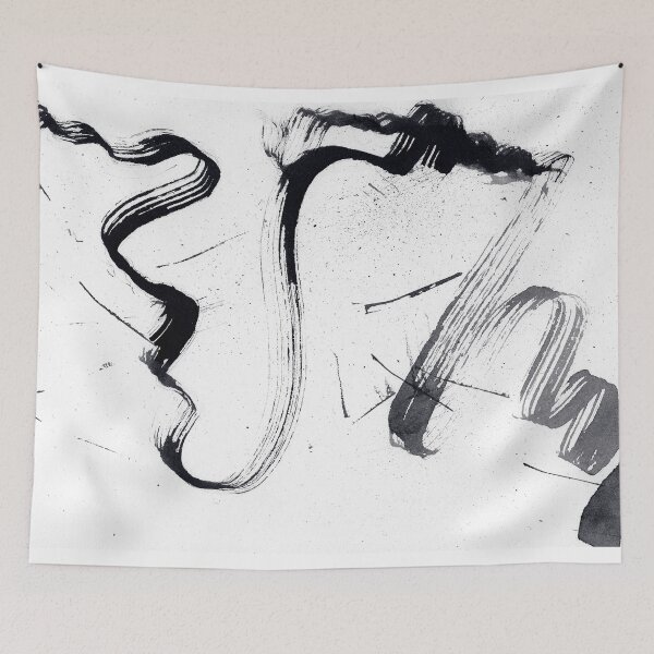 Item preview, ink explorations (033) - abstract black ink painting designed and sold by expl-rations.