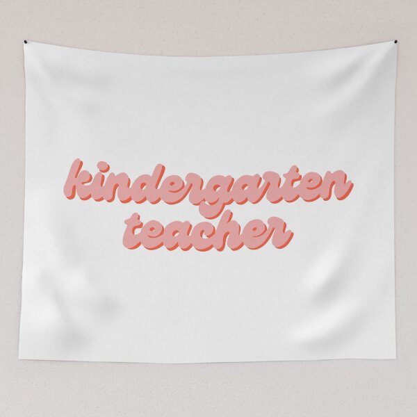 Item preview, Kindergarten Teacher Sticker in pink designed and sold by WildeandCo.