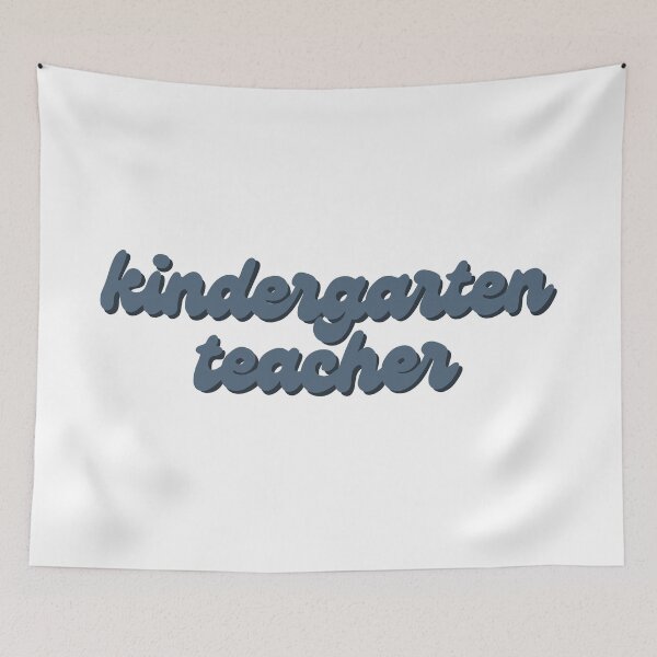 Item preview, Kindergarten Teacher Sticker in blue  designed and sold by WildeandCo.
