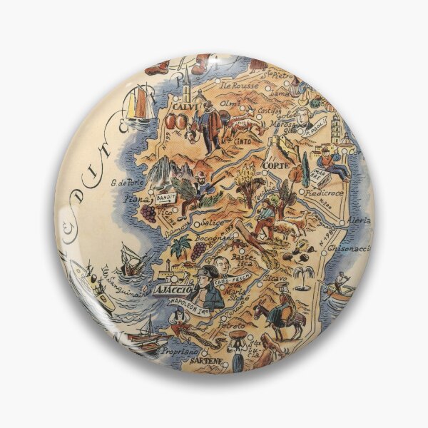 Item preview, 1951 Vintage Map of Corsica, France. designed and sold by Gin  Neko.