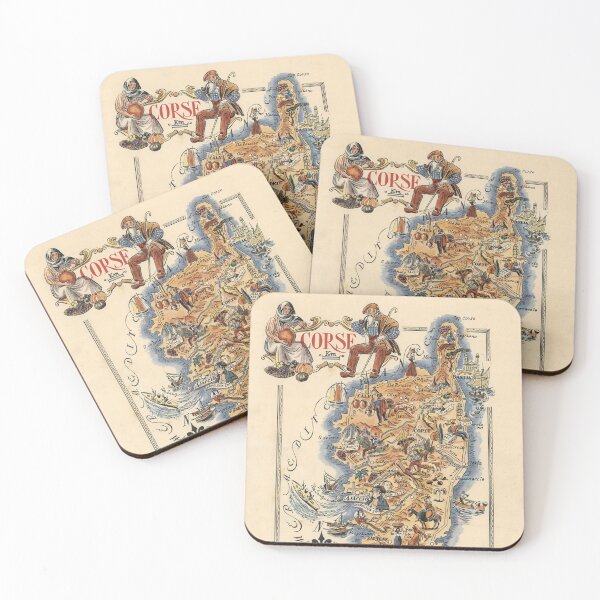 Item preview, 1951 Vintage Map of Corsica, France. designed and sold by Gin  Neko.