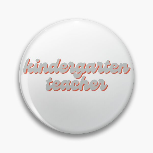 Item preview, Kindergarten Teacher Sticker in light blue & Orange  designed and sold by WildeandCo.