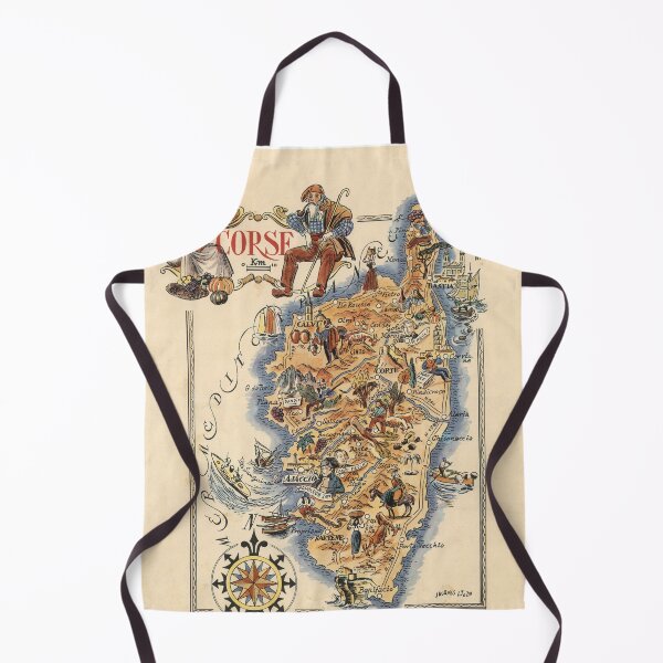 Item preview, 1951 Vintage Map of Corsica, France. designed and sold by Gin Neko.