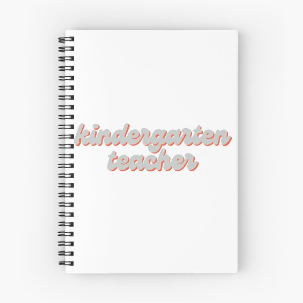 Item preview, Kindergarten Teacher Sticker in light blue & Orange  designed and sold by WildeandCo.