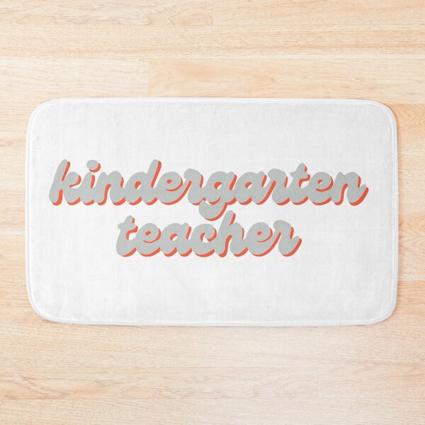 Item preview, Kindergarten Teacher Sticker in light blue & Orange  designed and sold by WildeandCo.