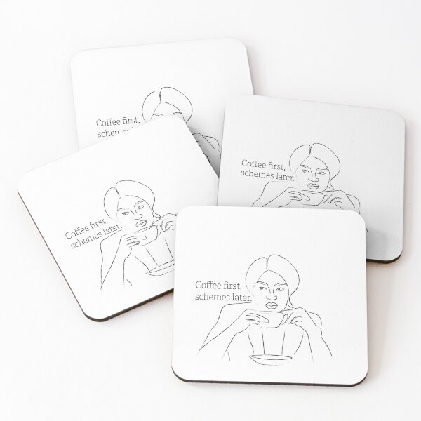 Item preview, Coffee first, schemes later  designed and sold by Gabrielle Freitas.