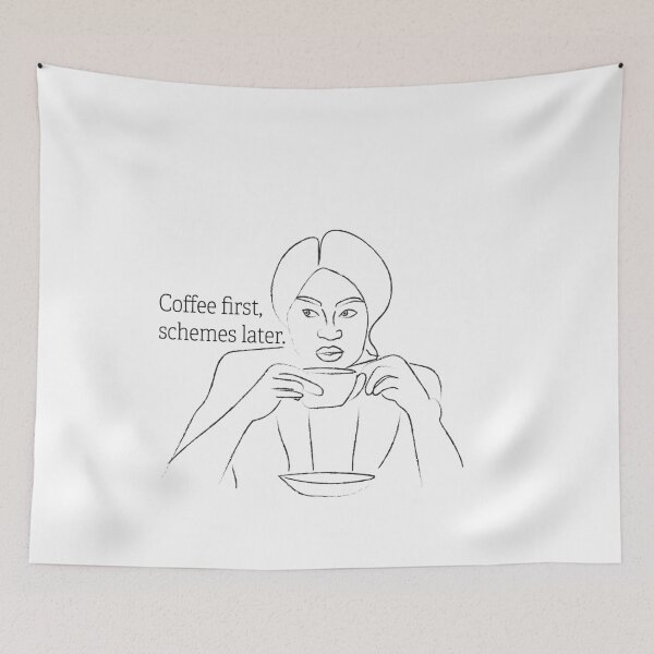 Item preview, Coffee first, schemes later  designed and sold by Gabrielle Freitas.