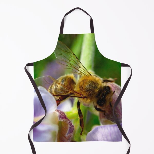 Item preview, Honey Bee on Purple Wisteria Blush with Purple Flowers designed and sold by PrettyLittlePic.
