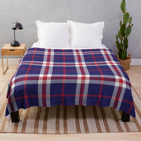 Item preview, Red Navy Plaid Tartan Textured Pattern designed and sold by Siu-Hong Mok.