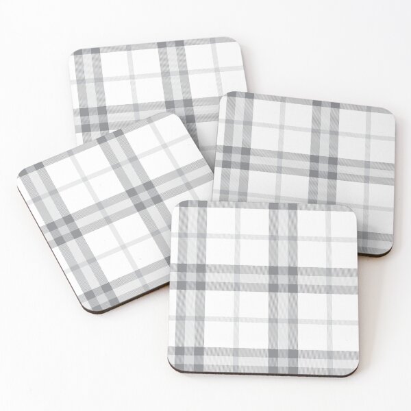 Item preview, White Plaid Tartan Textured Pattern designed and sold by Siu-Hong Mok.