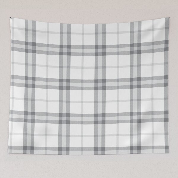 Item preview, White Plaid Tartan Textured Pattern designed and sold by Siu-Hong Mok.