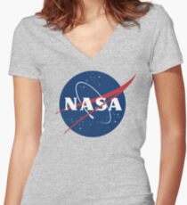 Nasa Women's Fitted V-Neck T-Shirt