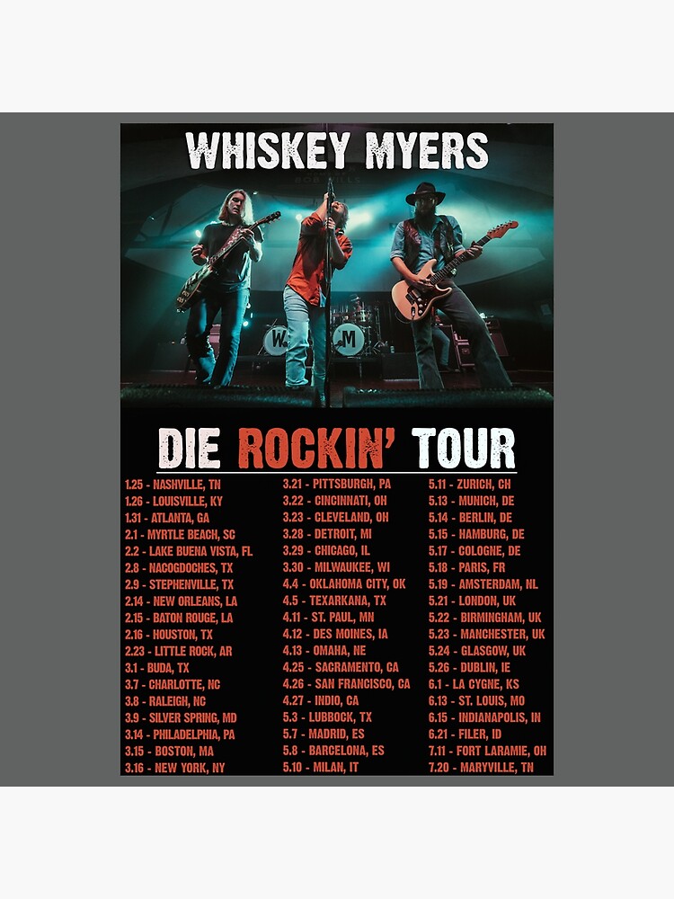 Póster «Logotipo de Whisky Myers Tour más vendido» de tessaer Redbubble