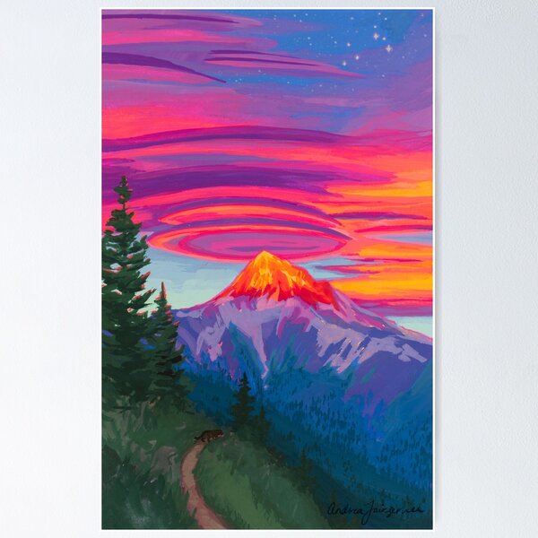 Zodiac Signs as Landscape Paintings - Leo Poster