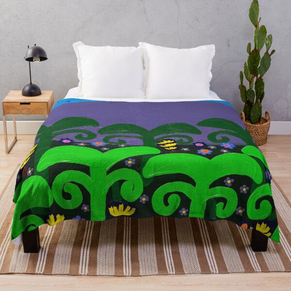 Item preview, Banana Trees and Mountain- hand painted designed and sold by waterlily-joy.